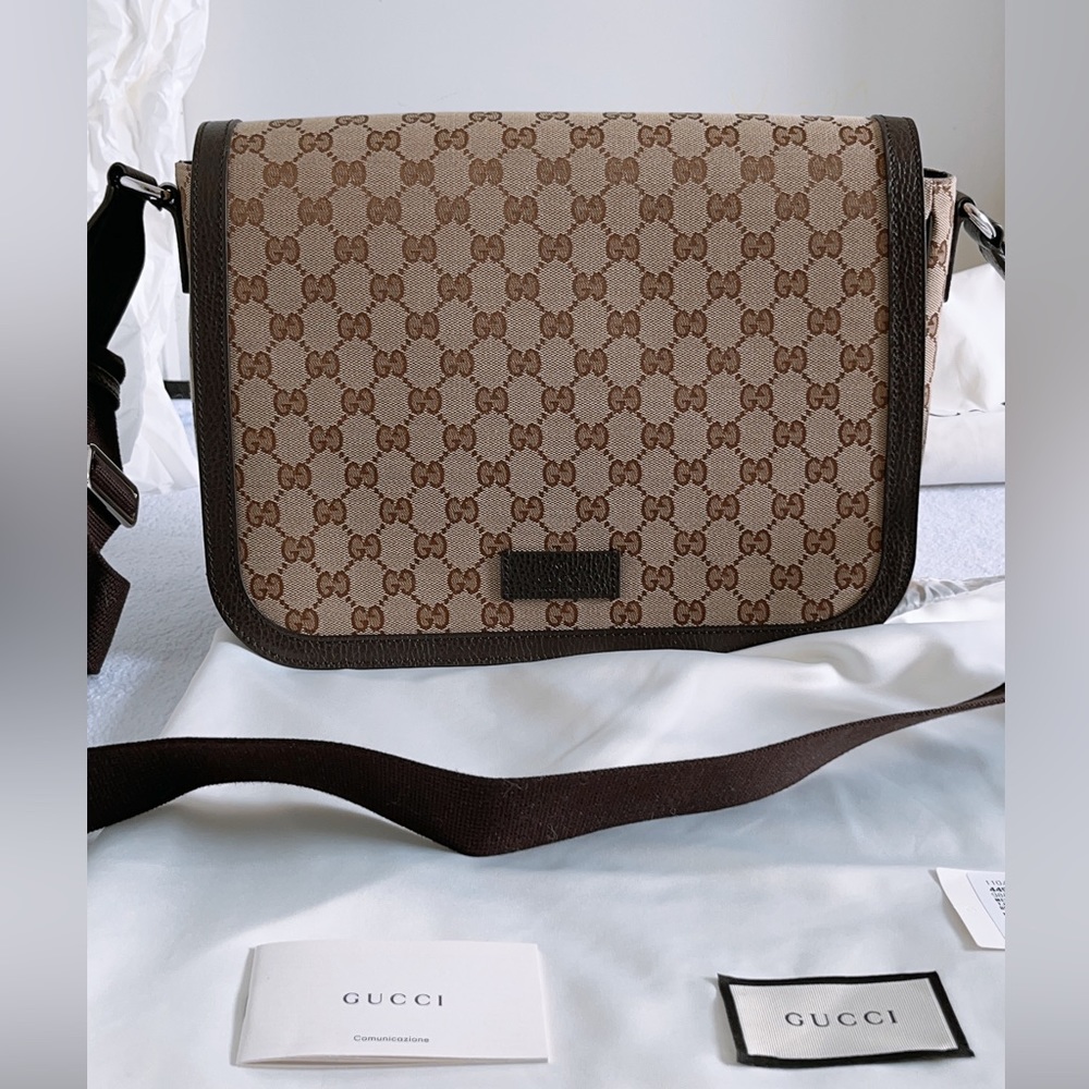 Gucci Brown and Tan Shoulder Bag
